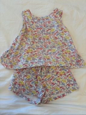 The Beaufort Bonnet Girls Floral Tank & Shorts Set - Pastel Multi